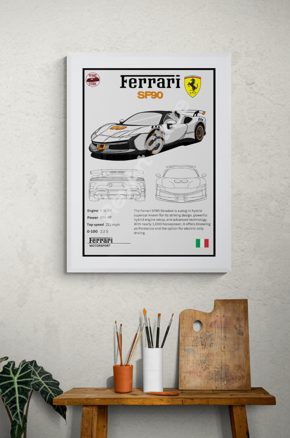 Ferrari SF90 Poster