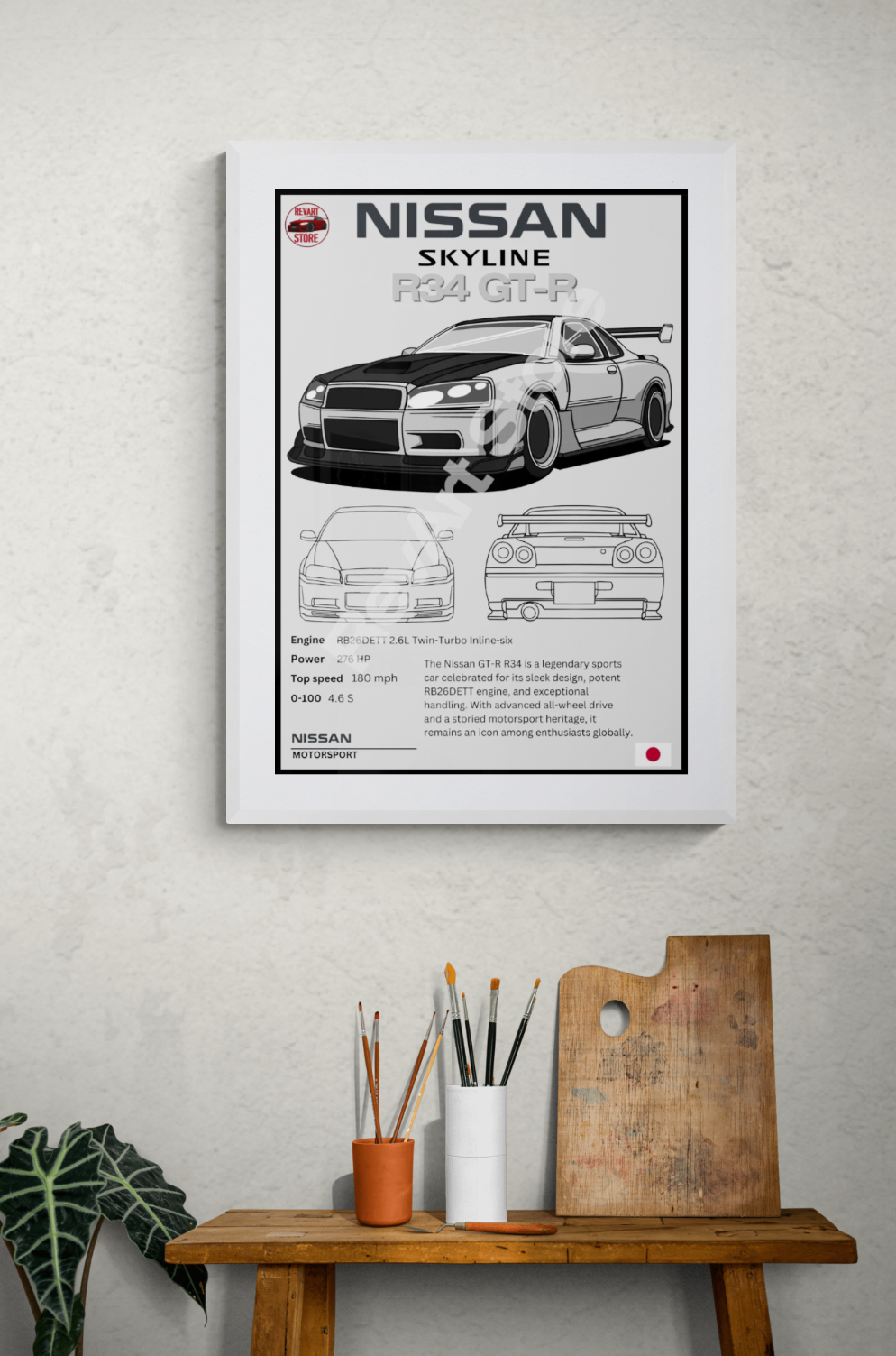 Nissan Skyline R34 GT-R Poster