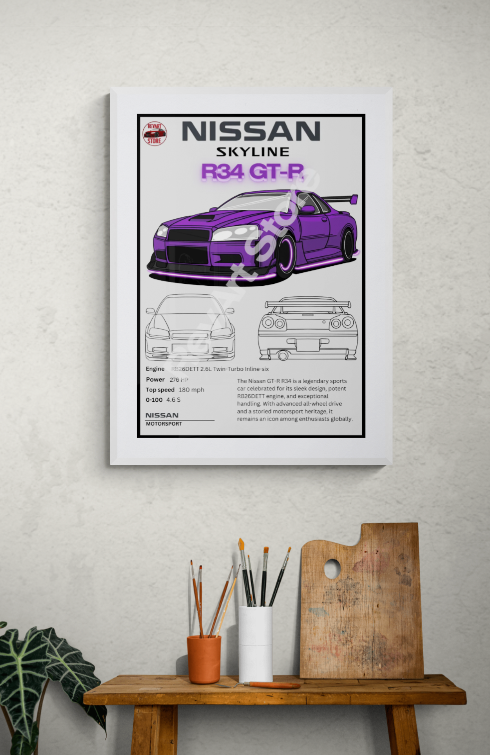 Nissan Skyline R34 GT-R Poster