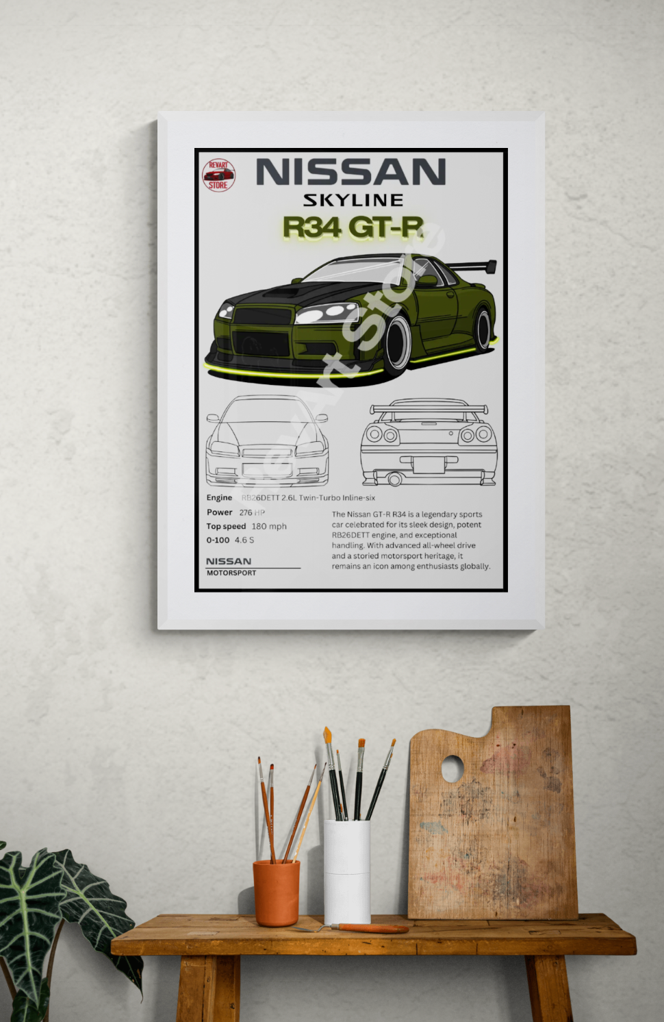 Nissan Skyline R34 GT-R Poster