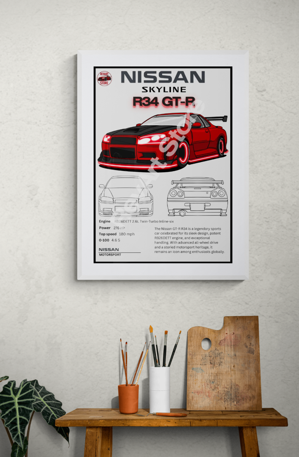 Nissan Skyline R34 GT-R Poster